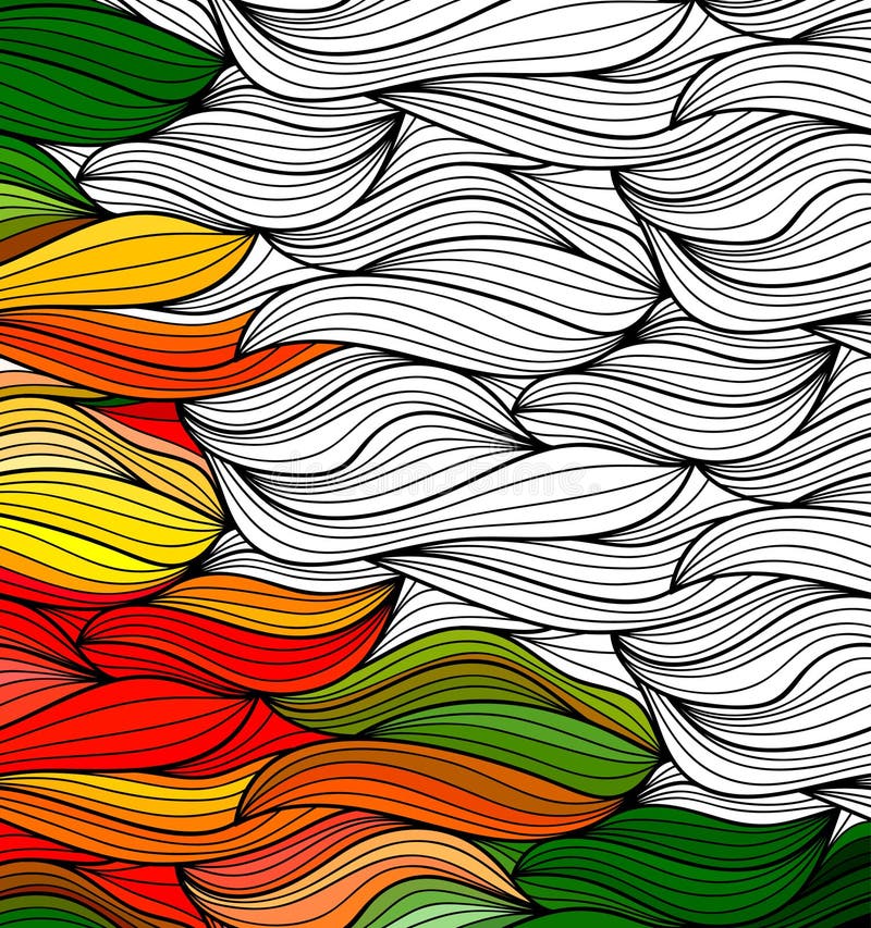 Vector abstract seamless fantasy pattern hand drawn ornaments royalty free illustration