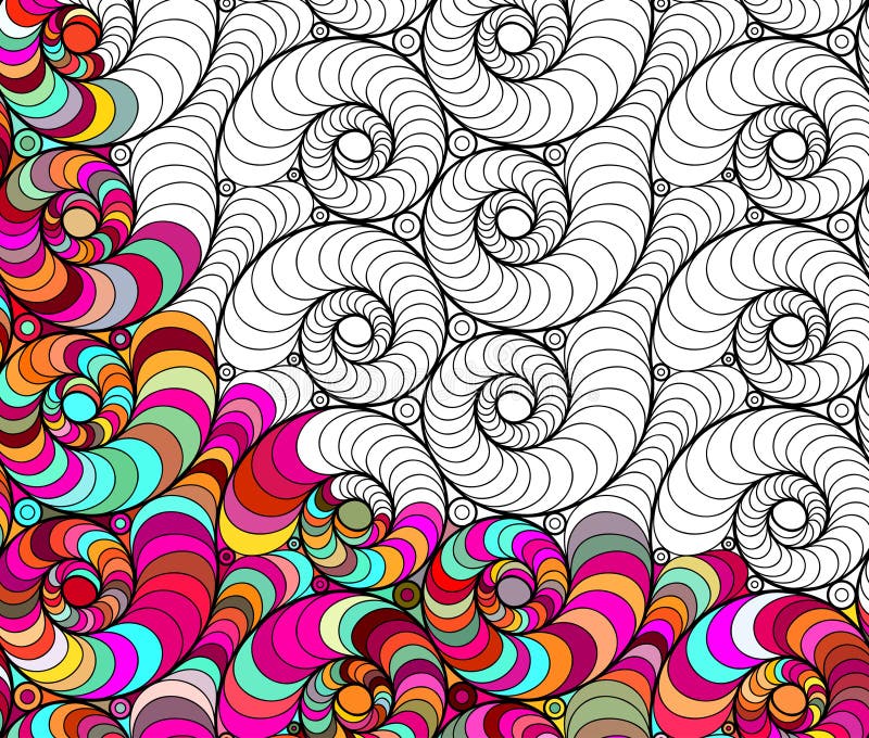Vector abstract seamless fantasy pattern hand drawn ornaments vector illustration