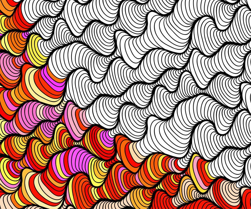 Vector abstract seamless fantasy pattern hand drawn ornaments royalty free illustration