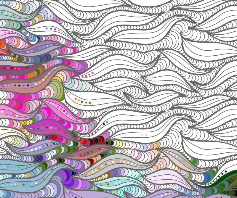 Vector abstract seamless fantasy pattern hand drawn ornaments royalty free illustration