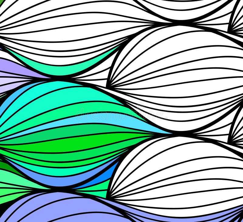 Vector abstract seamless fantasy pattern hand drawn ornaments royalty free illustration
