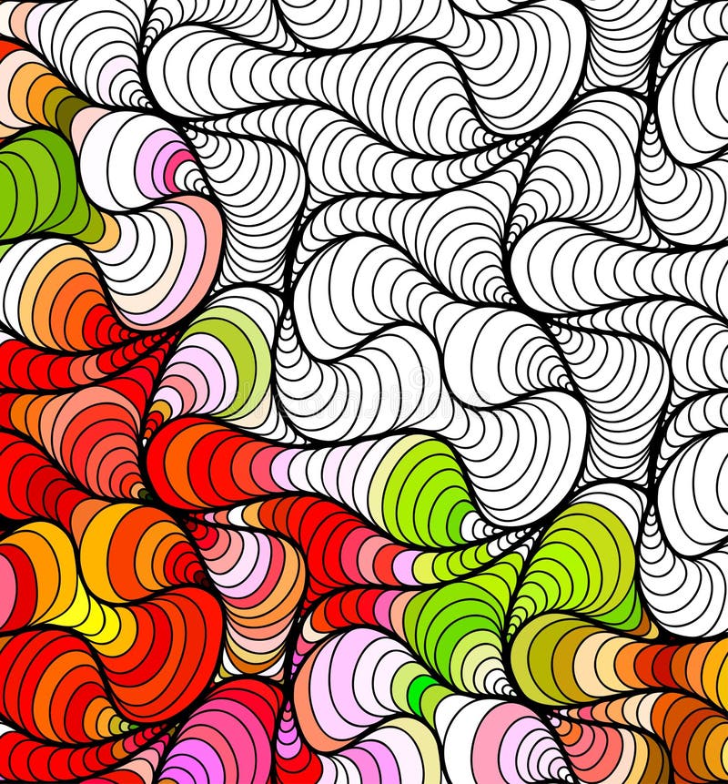 Vector abstract seamless fantasy pattern hand drawn ornaments royalty free illustration