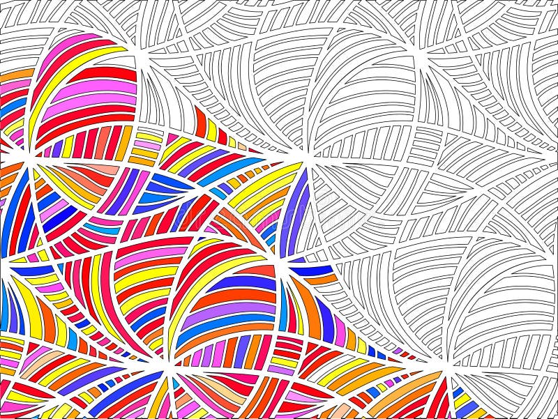 Vector abstract seamless fantasy pattern hand drawn ornaments royalty free illustration