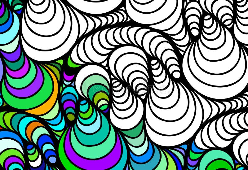 Vector abstract seamless fantasy pattern hand drawn ornaments vector illustration