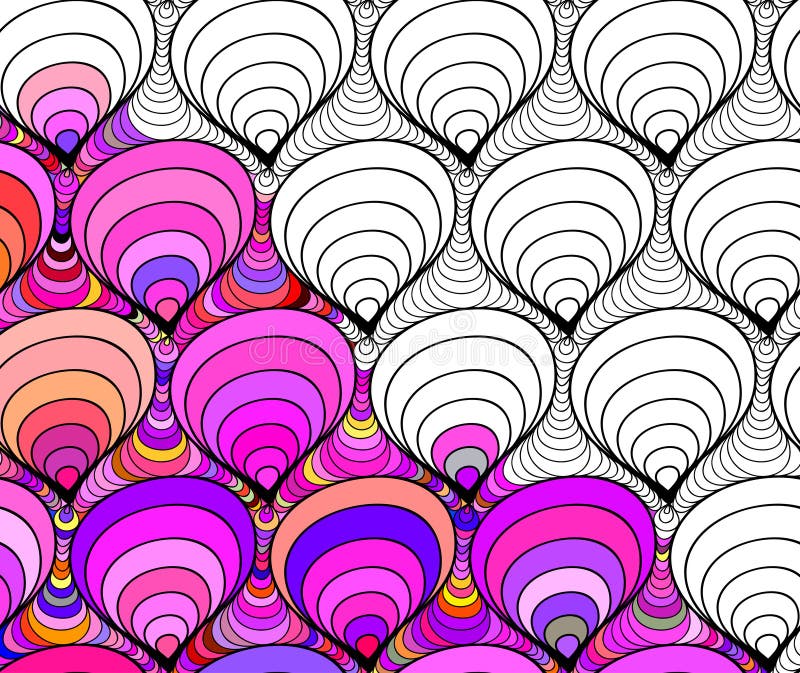 Vector abstract seamless fantasy pattern hand drawn ornaments stock illustration