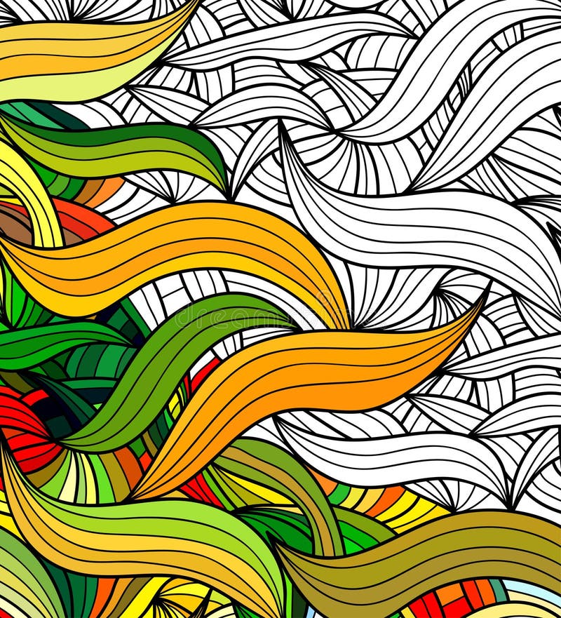 Vector abstract seamless fantasy pattern hand drawn ornaments vector illustration