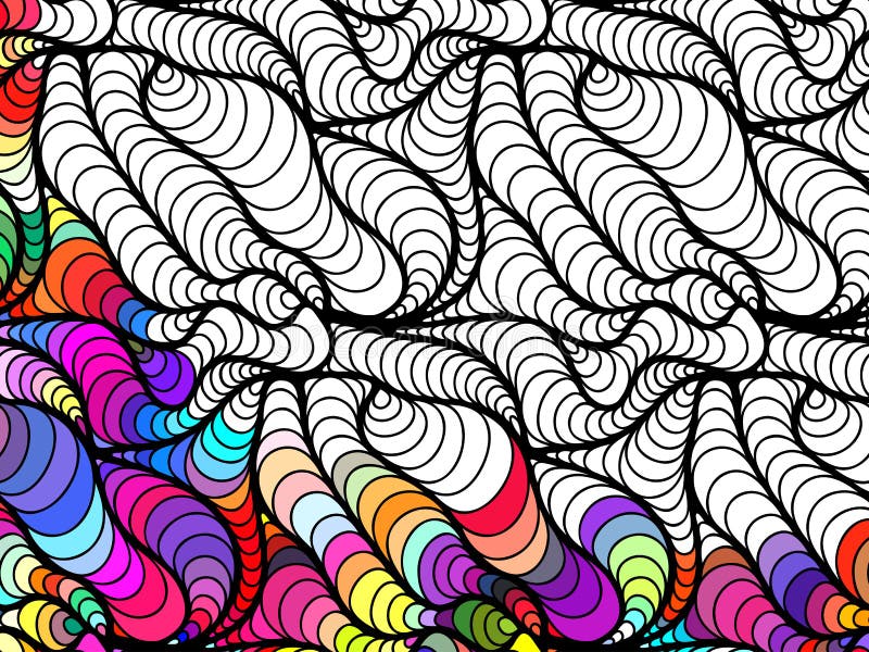 Vector abstract seamless fantasy pattern hand drawn ornaments vector illustration