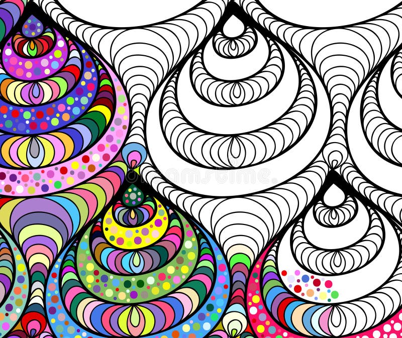 Vector abstract seamless fantasy pattern hand drawn ornaments vector illustration