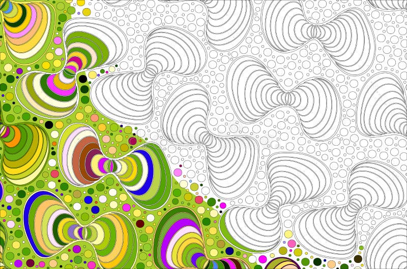 Vector abstract seamless fantasy pattern hand drawn ornaments royalty free illustration
