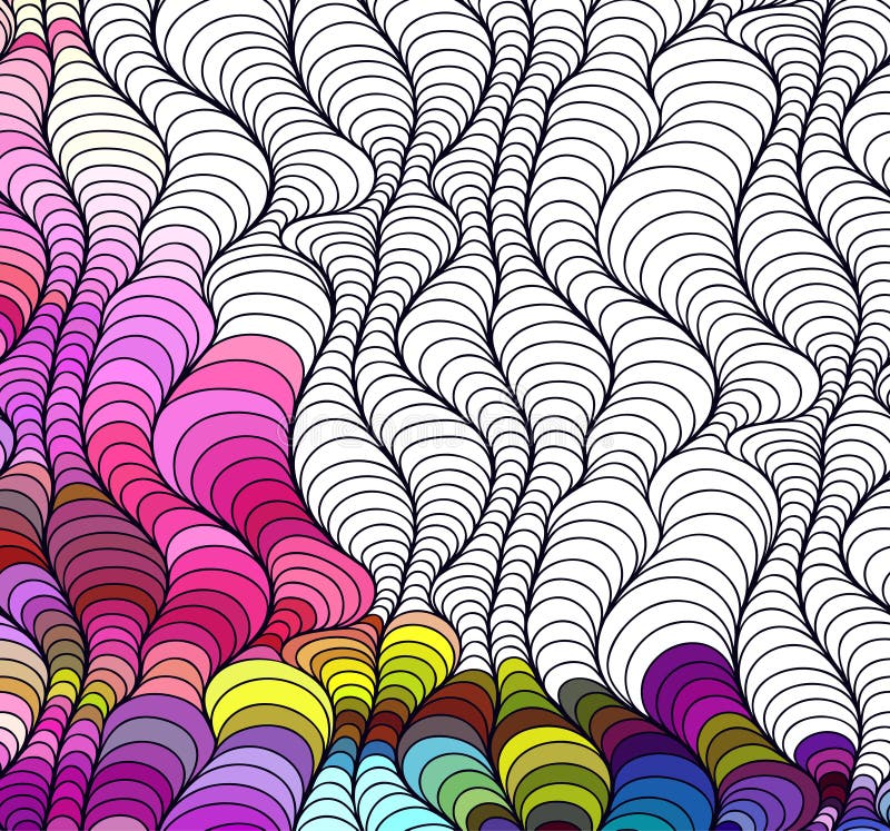 Vector abstract seamless fantasy pattern hand drawn ornaments royalty free illustration