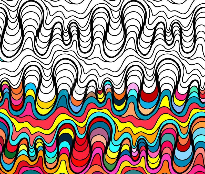 Vector abstract seamless fantasy pattern hand drawn ornaments royalty free illustration