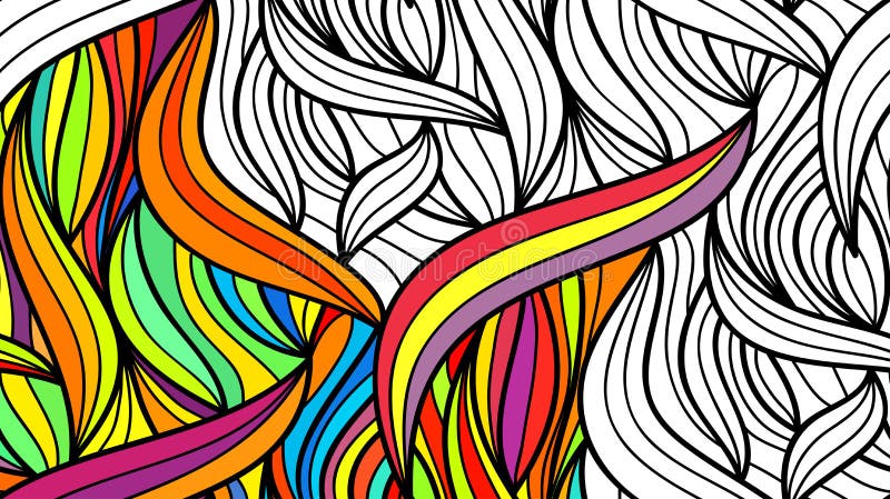 Vector abstract seamless fantasy pattern hand drawn ornaments royalty free illustration
