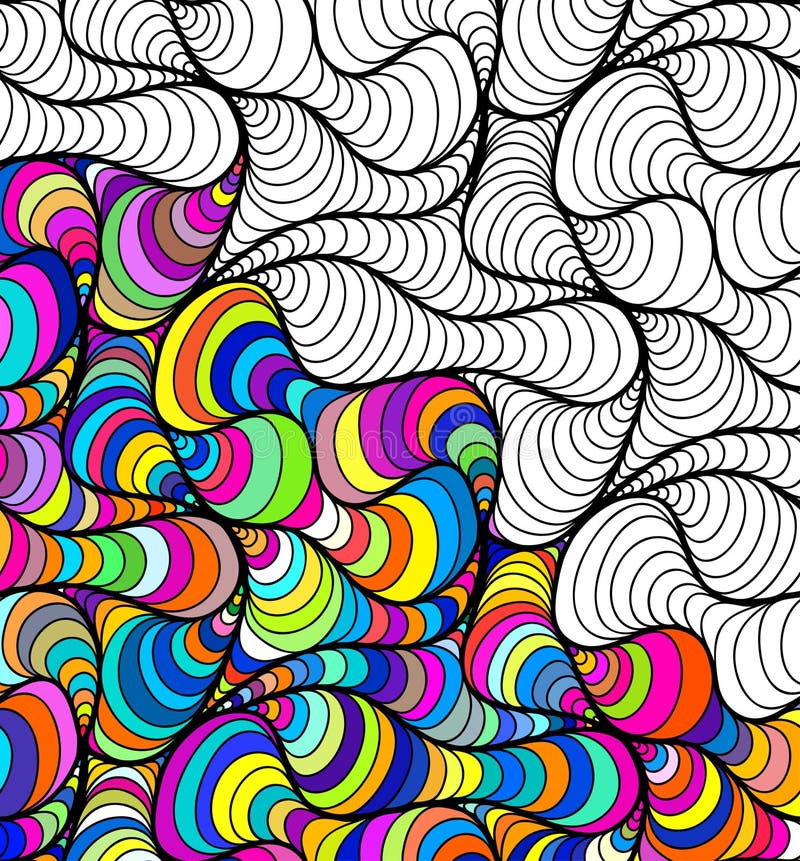 Vector abstract seamless fantasy pattern hand drawn ornaments royalty free illustration