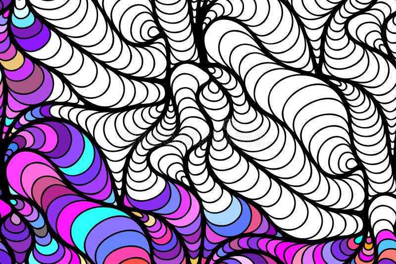 Vector abstract seamless fantasy pattern hand drawn ornaments vector illustration