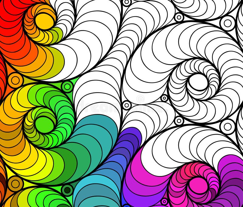 Vector abstract seamless fantasy pattern hand drawn ornaments stock illustration