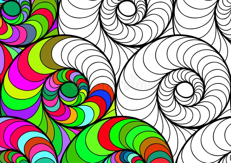 Vector abstract seamless fantasy pattern hand drawn ornaments royalty free illustration