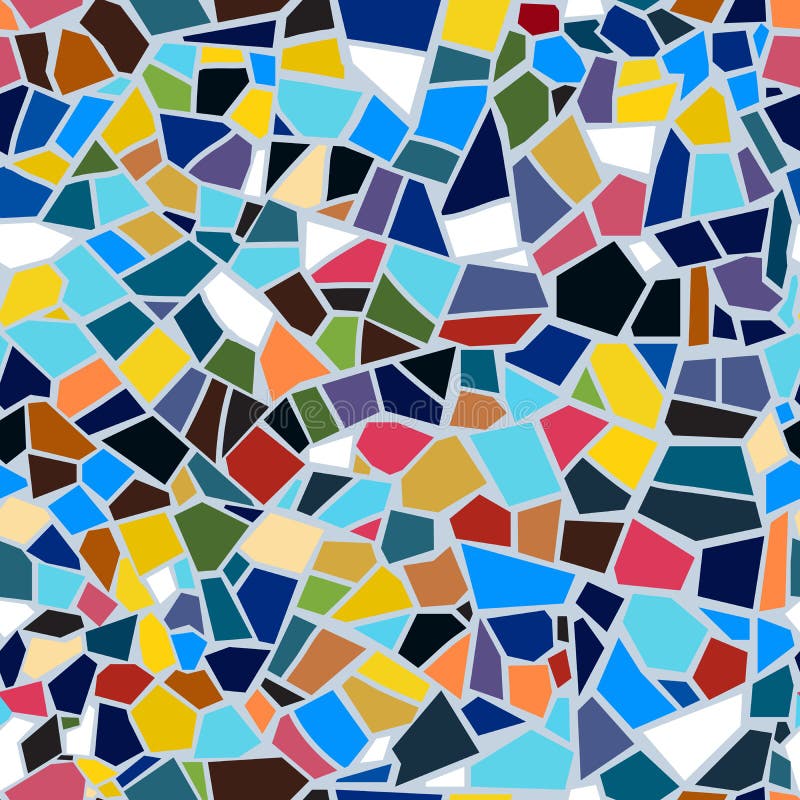 Vector abstract seamless mosaic pattern vector illustration