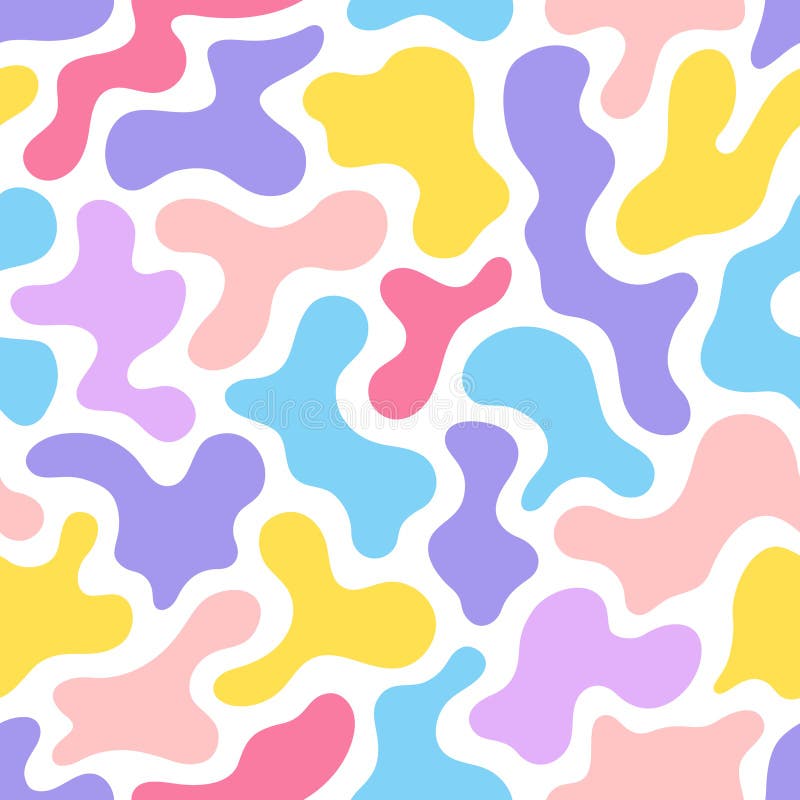 Vector abstract seamless pattern with colorful pastel shapes and spots. Vector abstract seamless pattern vectors