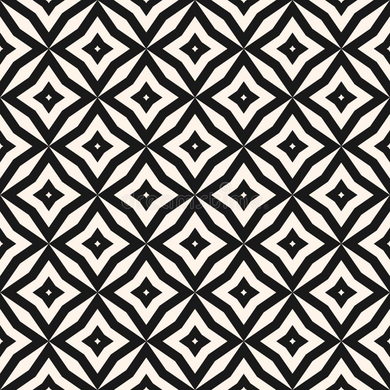 Vector abstract seamless pattern with diamond shapes, stars, rhombuses, lattice, floral tiles. stock illustration Vector abstract seamless pattern with diamond shapes, stars, rhombuses, lattice, floral tiles. stock illustration