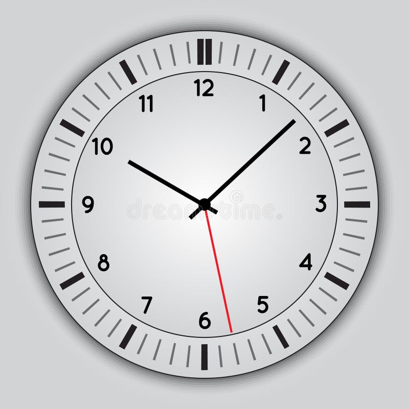 Vector Abstract Simple Round Clock Stock Vector - Illustration of ...