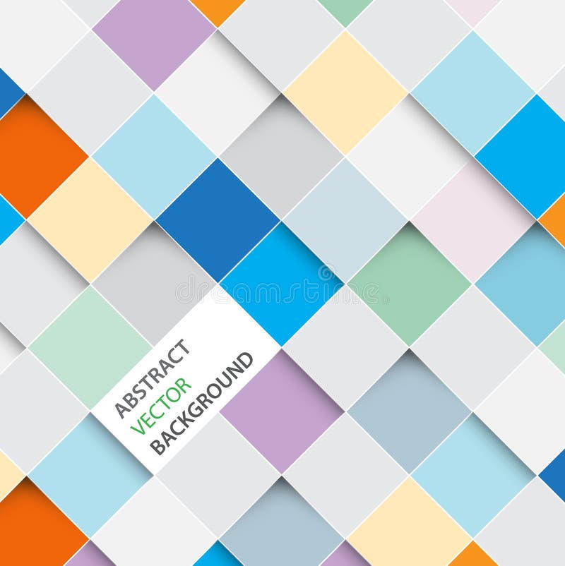 Vector Abstract Squares Background Stock Vector - Illustration of