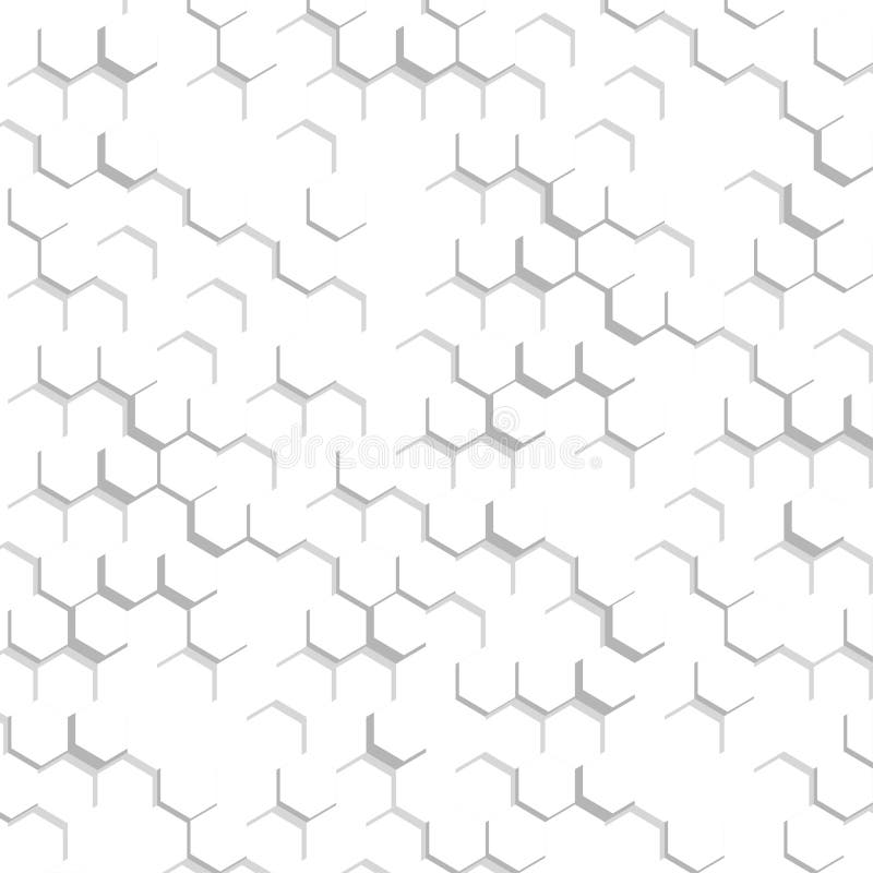 Vector abstract stepped hexagonal white texture royalty free illustration