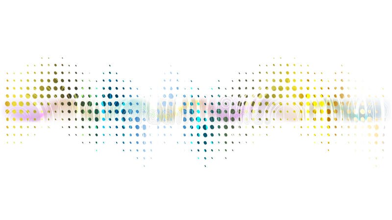 Vector abstract technological dotted sound wave background vector illustration
