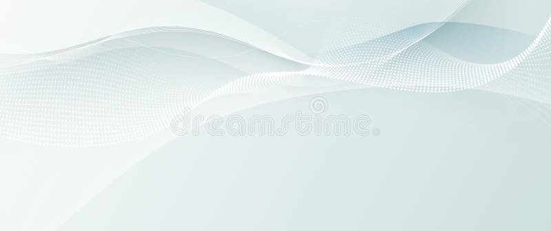 Vector abstract wave line pattern and dot line particle on white, gray color background. Modern graphic design. royalty free illustration