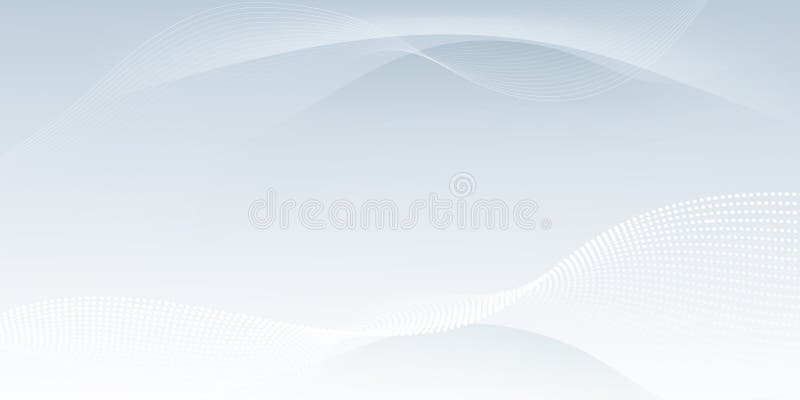 Vector abstract wave line pattern and dot line particle on white, gray color background. Modern graphic design. stock illustration