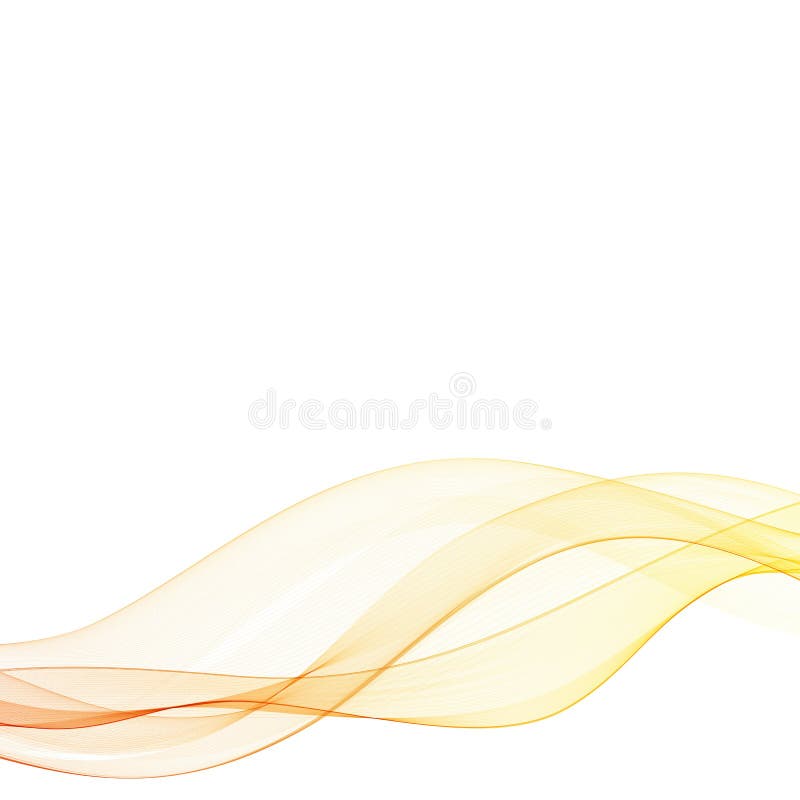 Vector of abstract wave lines gold flowing isolated on white background for design elements or separator in concept of luxury stock illustration