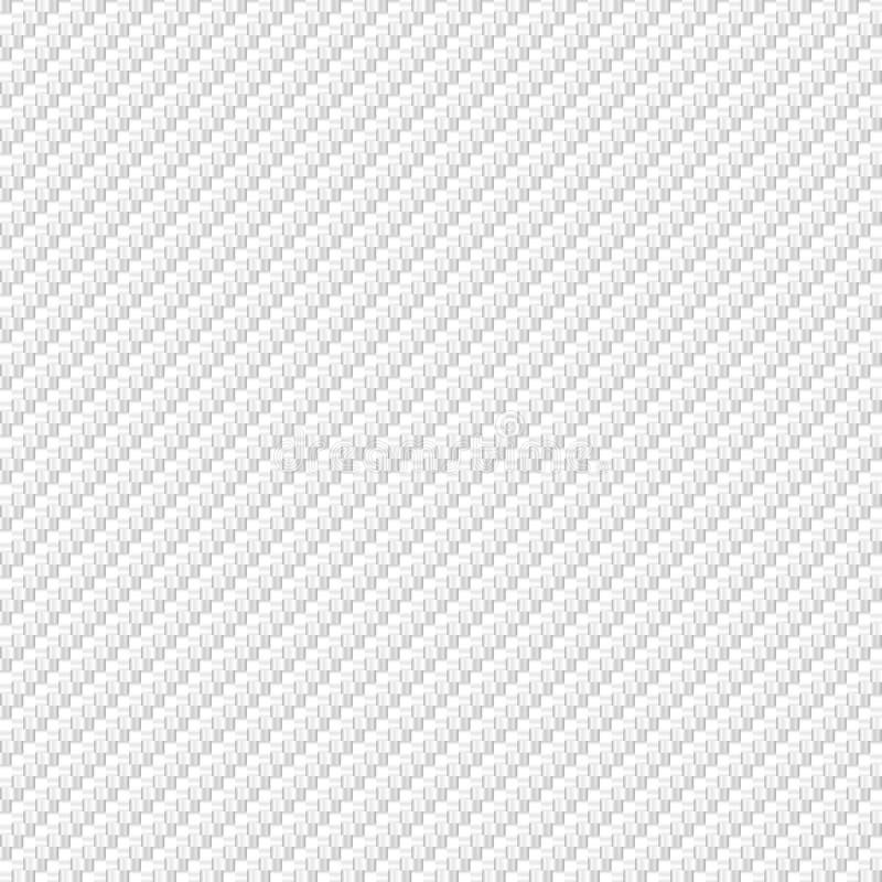Vector abstract white carbon fiber material texture background stock illustration
