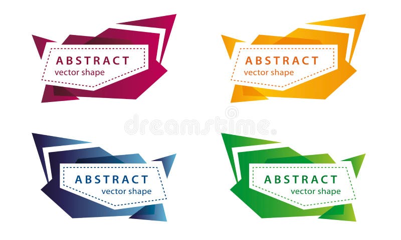 Vector abstracte gekleurde bannervormen