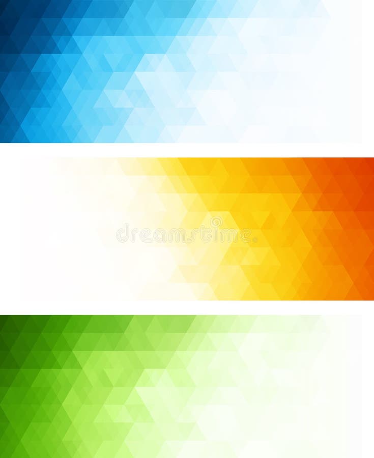 Vector abstract geometrisch banner met driehoek stock illustratie