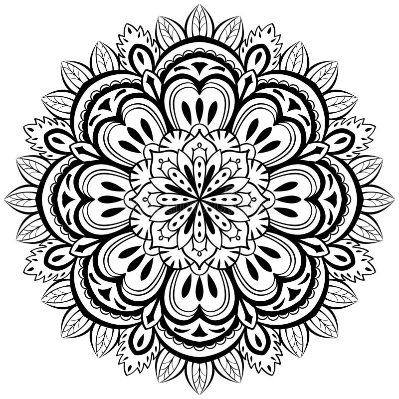 Vector, abstracte mandala op een witte achtergrond vector illustratie Vector, abstracte mandala op een witte achtergrond vector illustratie