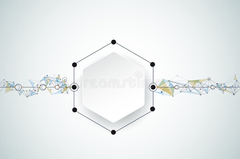 Vector Abstracte molecules met 3D document en Veelhoekig op lichtgrijze kleurenachtergrond royalty-vrije illustratie Vector Abstracte molecules met 3D document en Veelhoekig op lichtgrijze kleurenachtergrond royalty-vrije illustratie