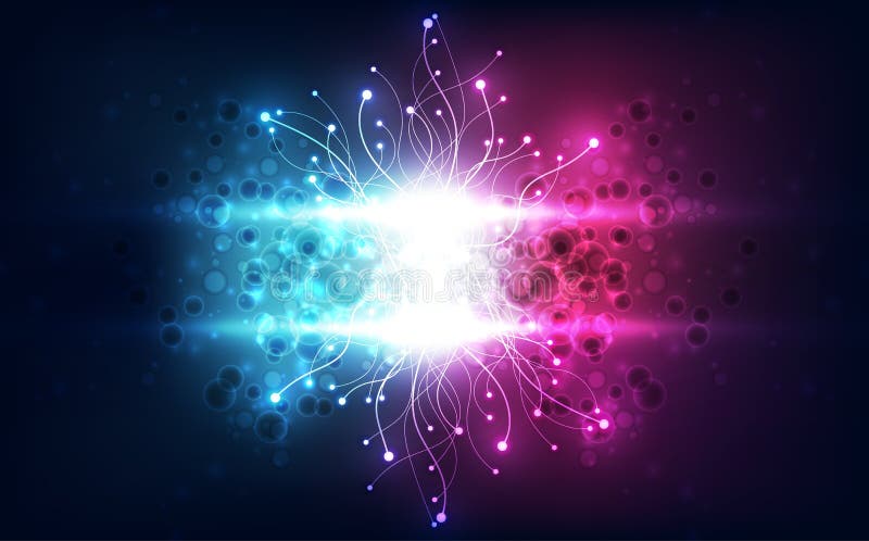 Vector abstraktes futuristisches Wissenschaftstechnologie-Hintergrundkonzept, die digitale Illustration hoch vektor abbildung