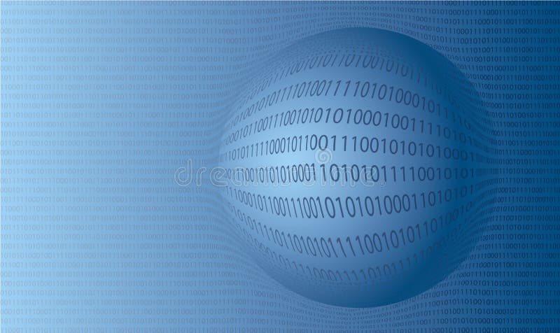 Vector achtergrond van binaire getallen vector illustratie