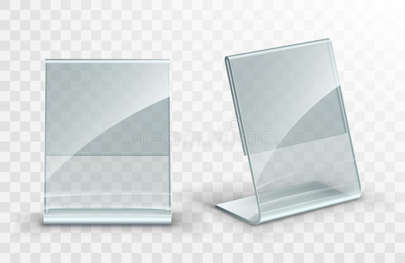 Vector Acrylic Table Tent. Card Holder Stock Illustration