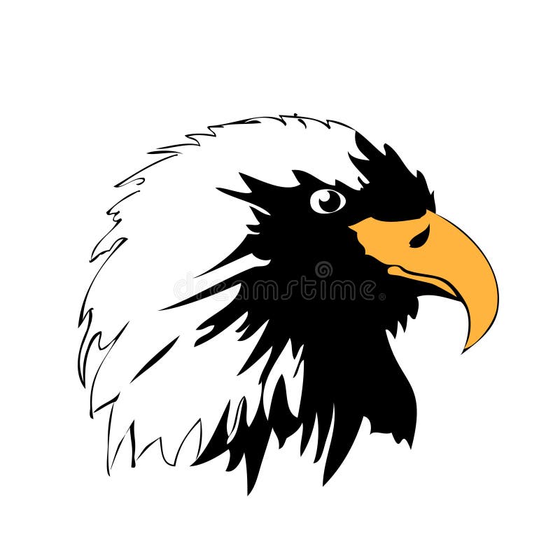Vector adelaars hoofdsilhouet stock illustratie Vector adelaars hoofdsilhouet stock illustratie