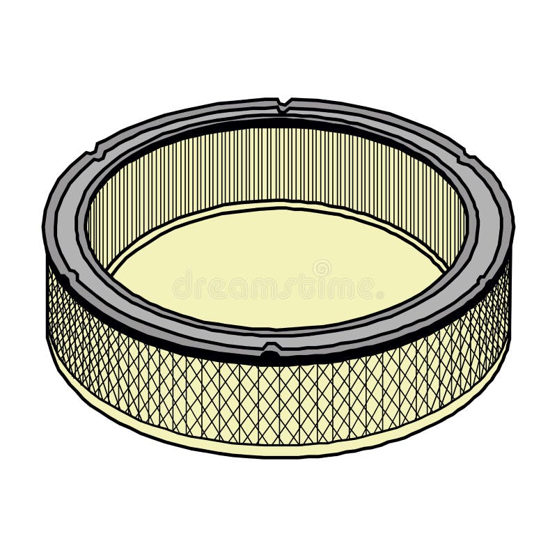 Vector Air Filter Symbols Isolated on a White Background Stock Vector