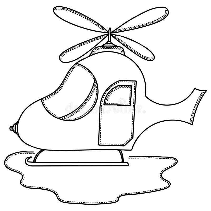 Vector Airplane Coloring Book for Kids or Adults Stock Vector