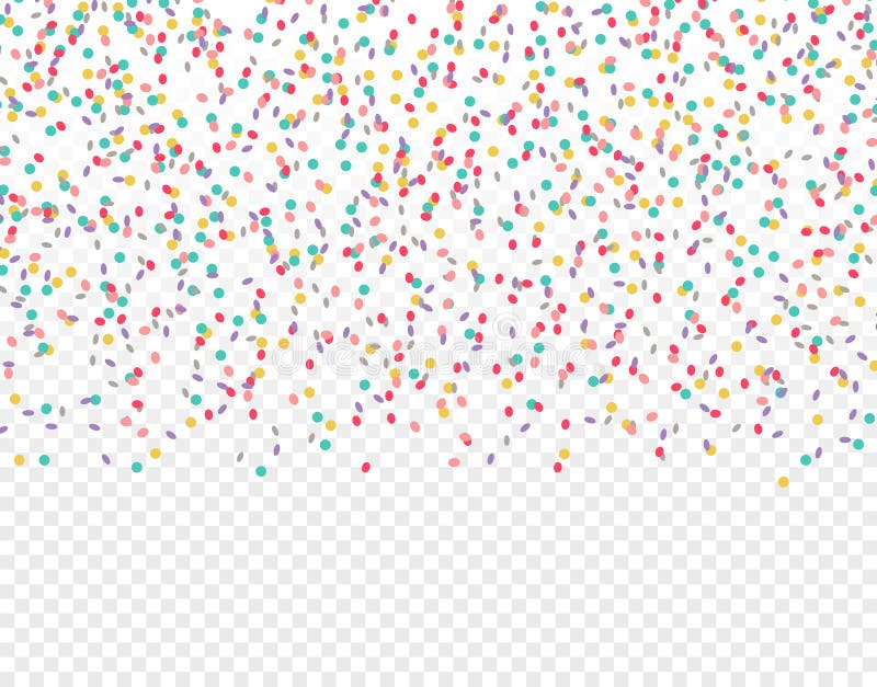 Vector aislado fondo colorido descendente del confeti stock de ilustración
