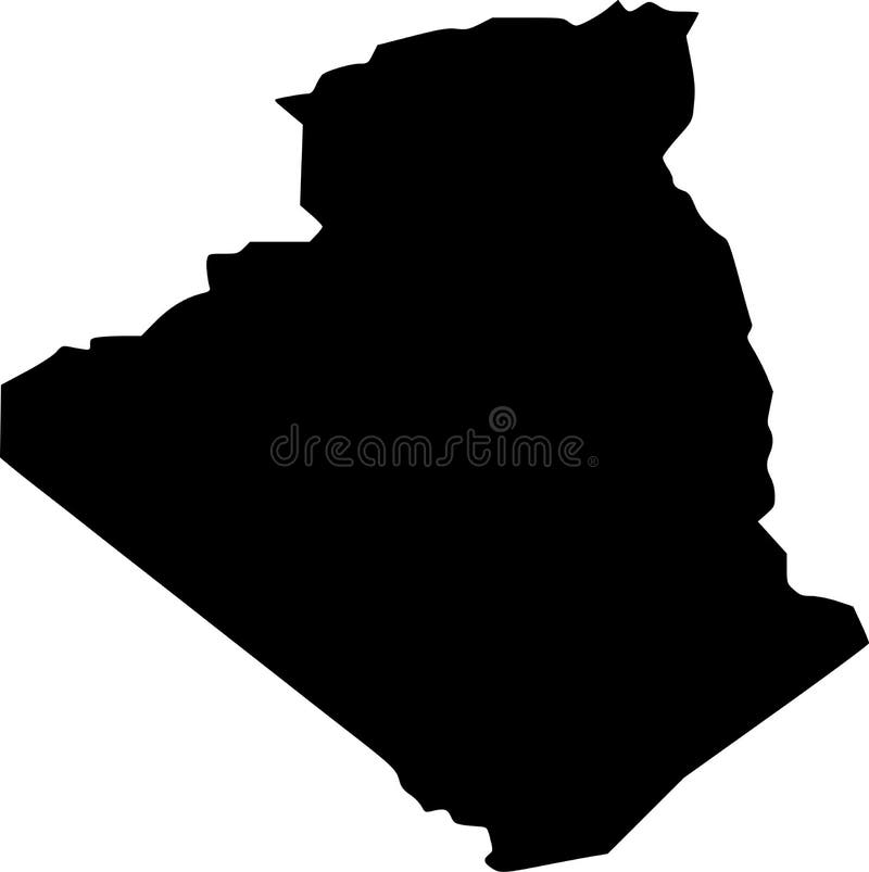 Vector Algeria map shape royalty free illustration