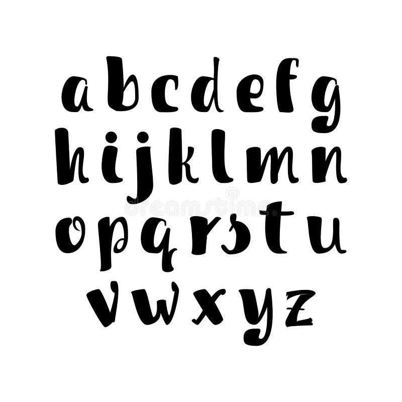 Vector Alphabet. Calligraphic Font. Unique Custom Characters. Hand ...