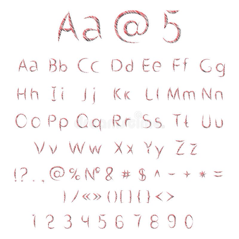 Vector Alphabet and Numbers Stock Vector - Illustration of graffiti