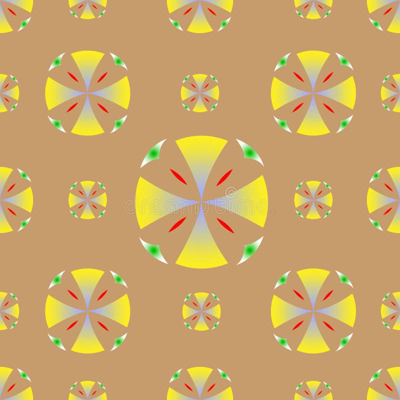 Vector amarillo del fondo de los círculos de la textura inconsútil ilustración del vector Vector amarillo del fondo de los círculos de la textura inconsútil ilustración del vector
