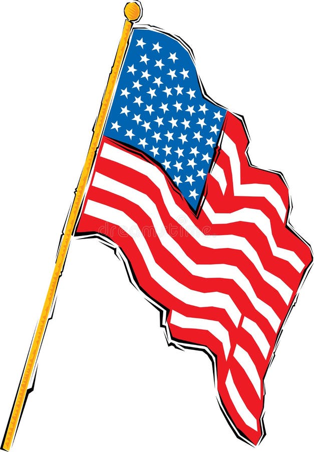 Vector American flag vector illustration