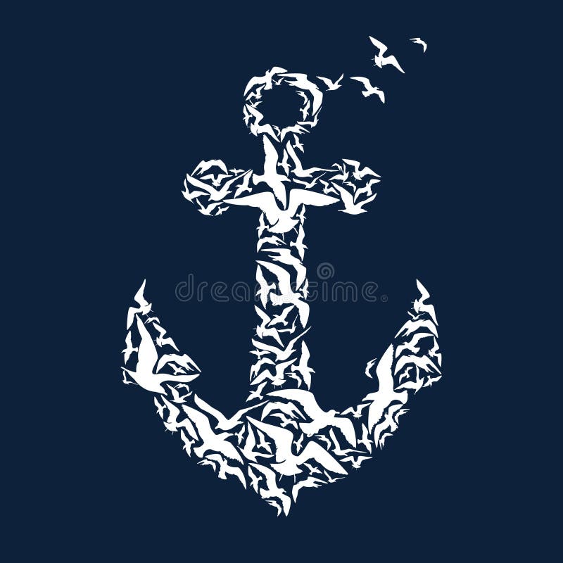 Winged Anchor Stock Illustrations – 44 Winged Anchor Stock ...