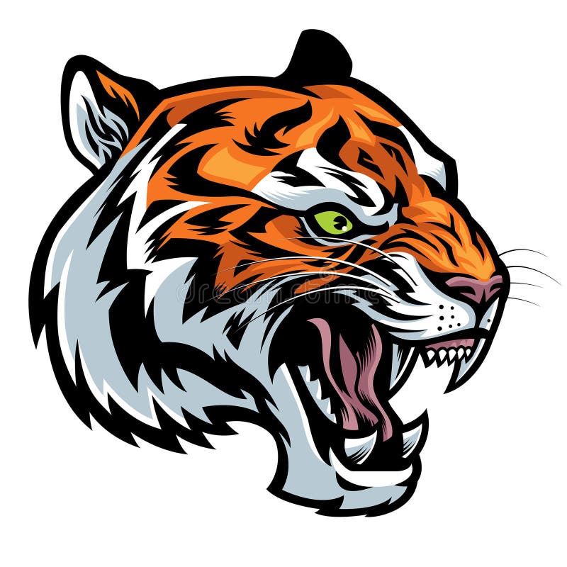 Tiger head mascot stock vector. Illustration of teeth - 32194781