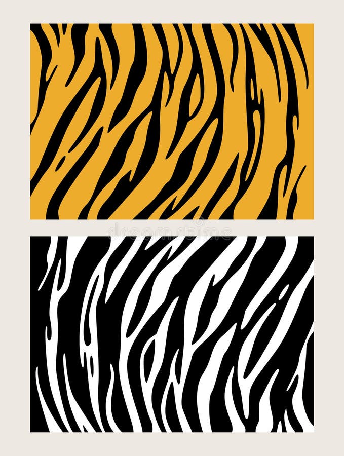 Vector of Animal Fur Print, Tiger Stripes Stock Vector - Illustration ...